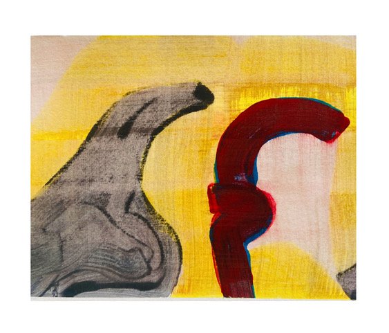 In the air 2,
11 4/5 x 15 7/10 inches,
Gouache on paper,
2021