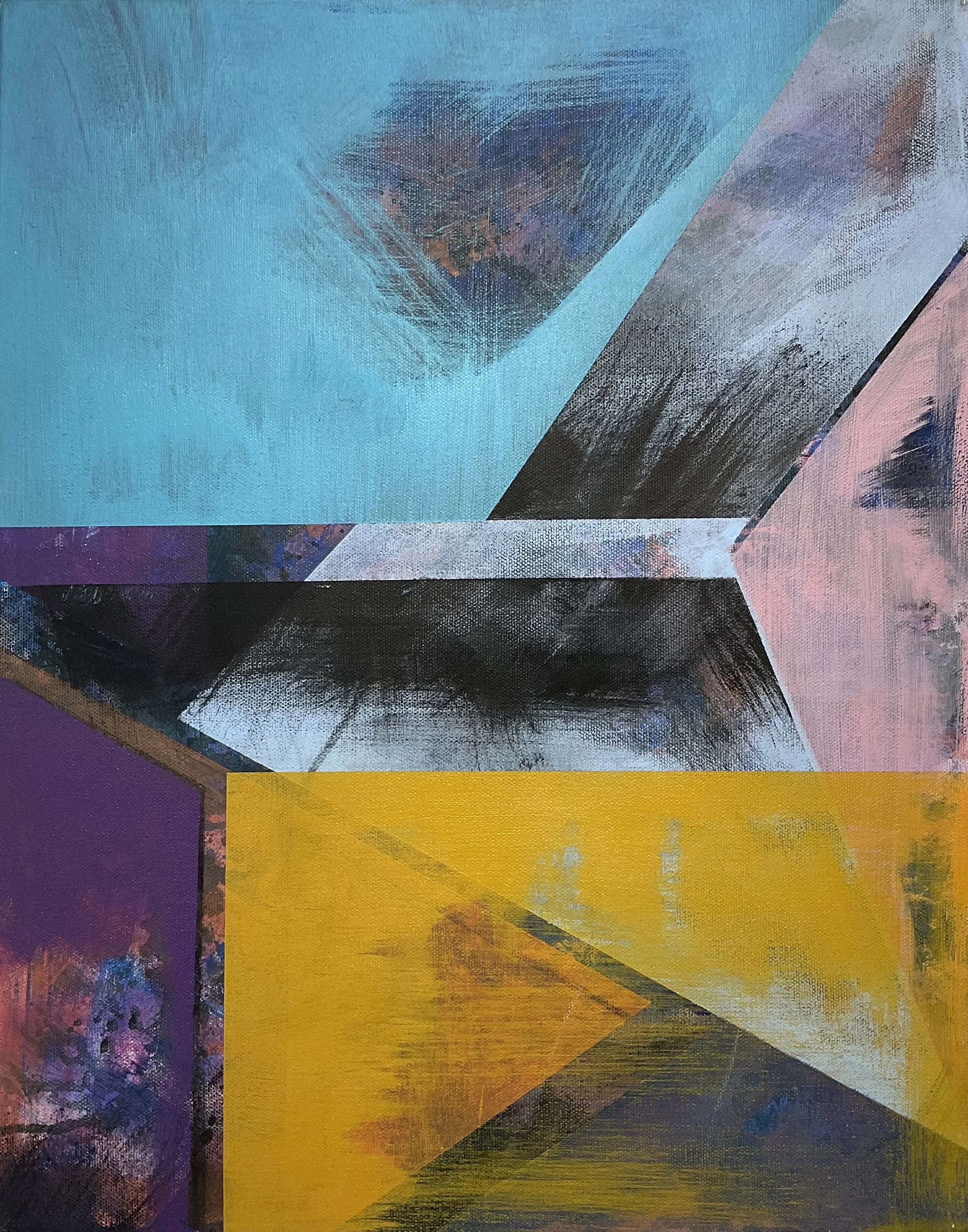 Donna Rothballer,
Hard turn, 2026,
20 inches x 16 inches,
Acrylic on canvas