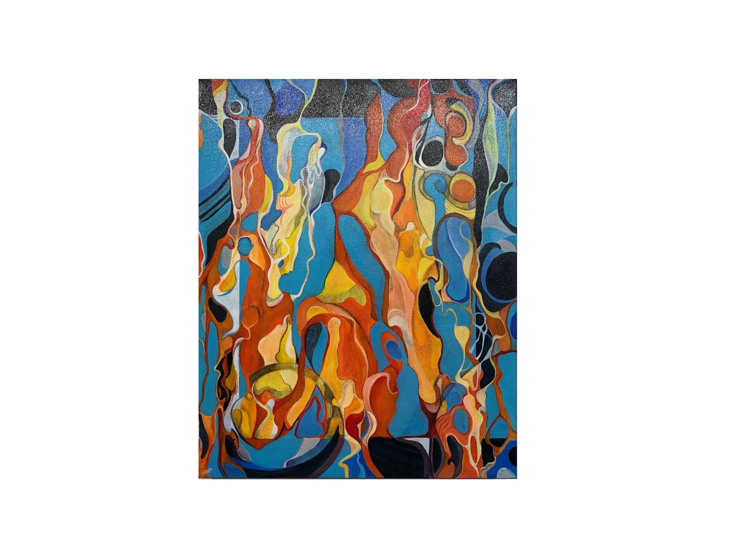 Ebb and flow, 2025,
20 x 16 inches,
Acrylic on canvas,
Artist: Ellen Hosafros