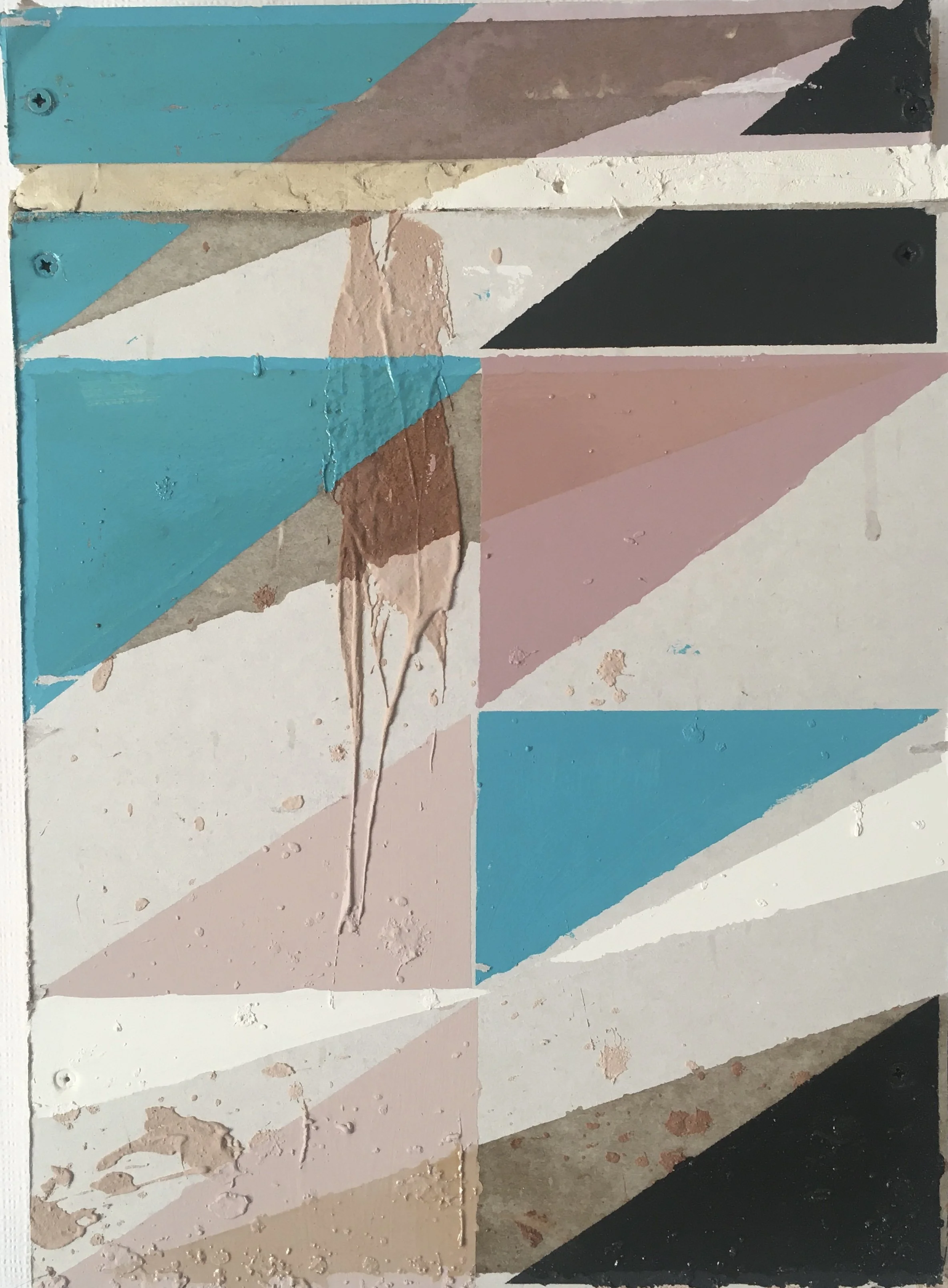 Space & Place #askingfisherscatchfire,
16 1/2 x 12 inches,
Acrylic, Varnish, Ink, and Gypsum on Plasterboard,
2020
