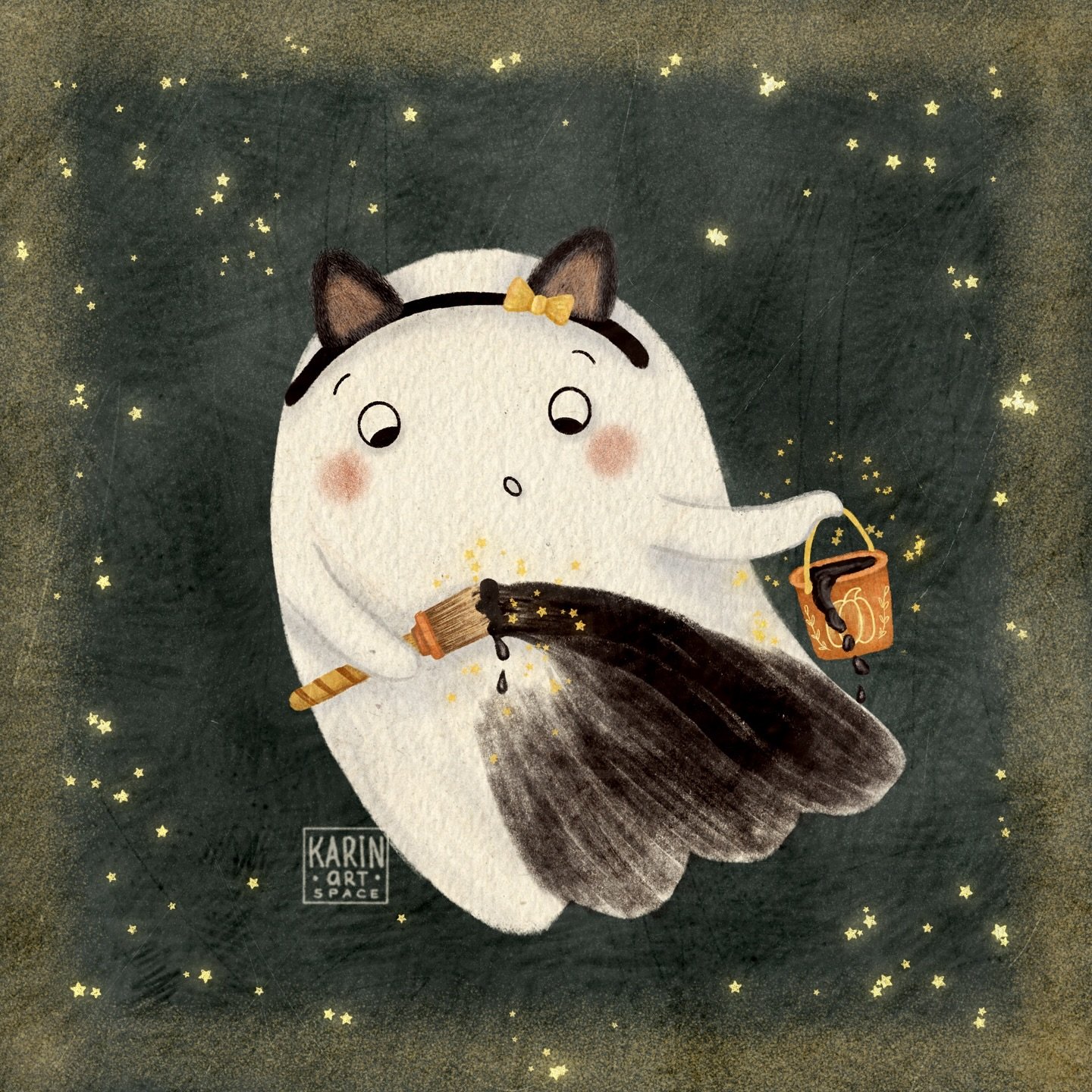 👻 Someone is trying to dress up as a black cat 🤭🐈&zwj;⬛ Are you going to wear a costume on Halloween?😉

Inspired by Prompt 4 &ldquo;Last minute costume&rdquo;
from Cosy Cauldron #cosycauldron2025 #cosycauldron ✨

💛Thank you to the lovely hosts f