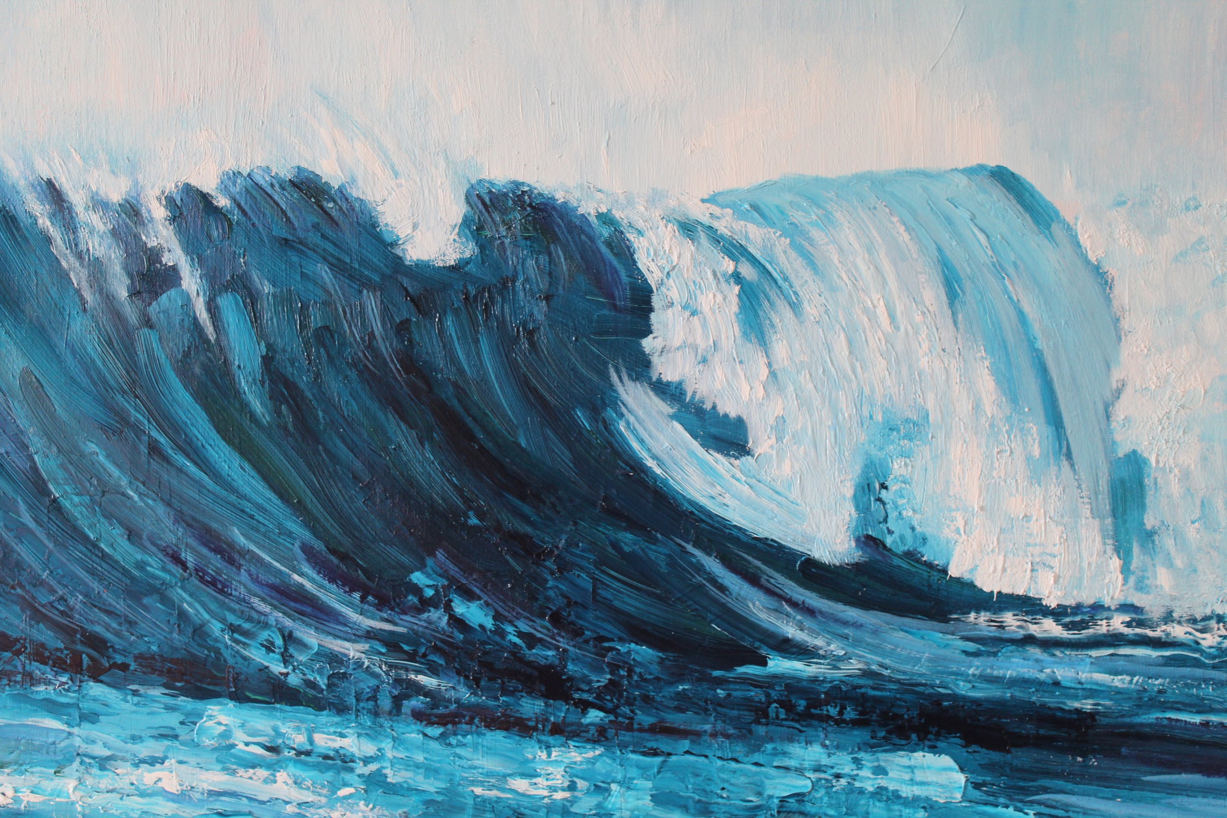 Atlantic Blue Wave oil on deep edge canvas 80cm+60cm price 600 euro.jpg