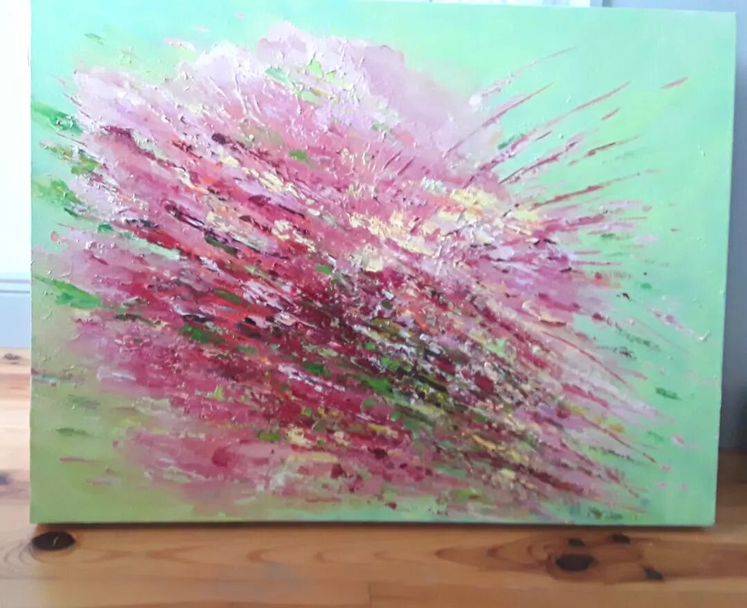 Abstract Floral painting in greens and pink
#oilpainting #original #abstractlovers #interior_design #instartwork #contemporary #nature #universe #irishartcollectors #insta_ireland #Celtic #colorlover #abstractart #artlover
#abstractexpressionism #art