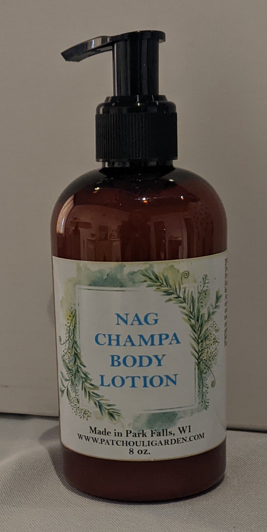 Nag Champa Body Lotion, 8 oz pump, Park Falls WI — MJ's Apothecary & Gifts