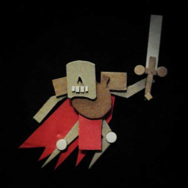 cardboard skeleton