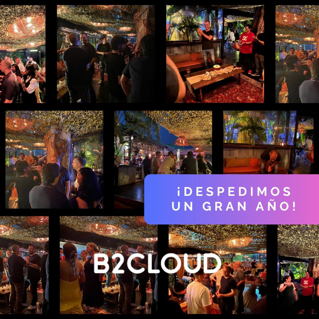 El jueves 4 de diciembre fue nuestra fiesta de fin de a&ntilde;o B2CLOUD en Enero Costanera 💫
Gracias a todos por venir y por la buena onda: el ambiente fue hermoso. 💕
No nos vemos todo el tiempo, pero cuando nos juntamos pasa esto: charlas, risas,