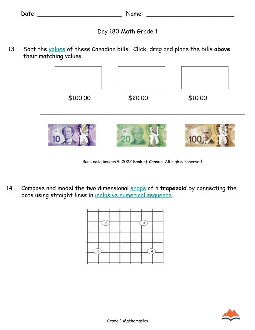 1st Grade MATH Feb-Jun {Full Curriculum} 20 Activities Each Day-FREE (9).jpg