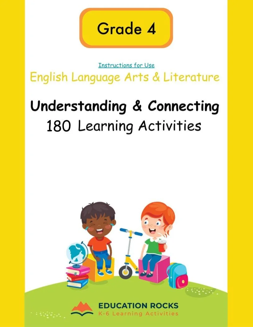 4th Grade ELA Worksheets-Reading Comprehension Unit-180 Activities-FREE