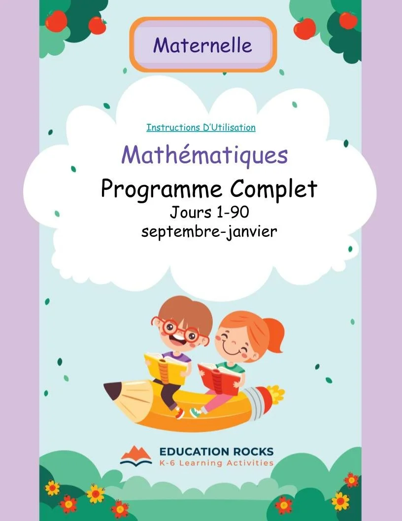 Mathématiques de Maternelle: Programme Complet Jours 1-90