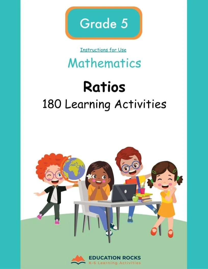 5th Grade MATH Worksheets-Ratios Unit -180 Learning Activities-FREE.jpg