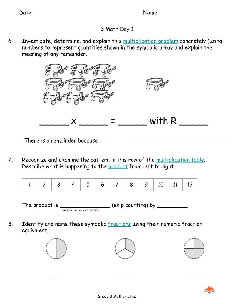 3rd Grade MATH Sep-Jan {Full Curriculum} 23 Activities Each Day-FREE (4).jpg