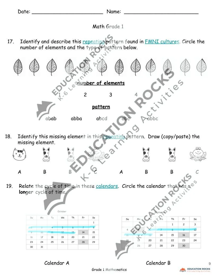 Grade 1 Math 2D Shapes & 3D Objects — Education Rocks