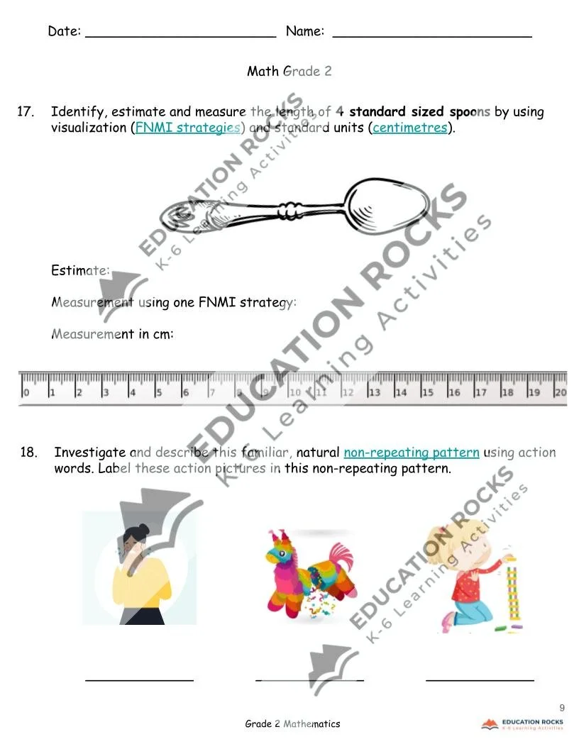 Grade 2 Math Partitioning (Equality & Inequality) — Education Rocks