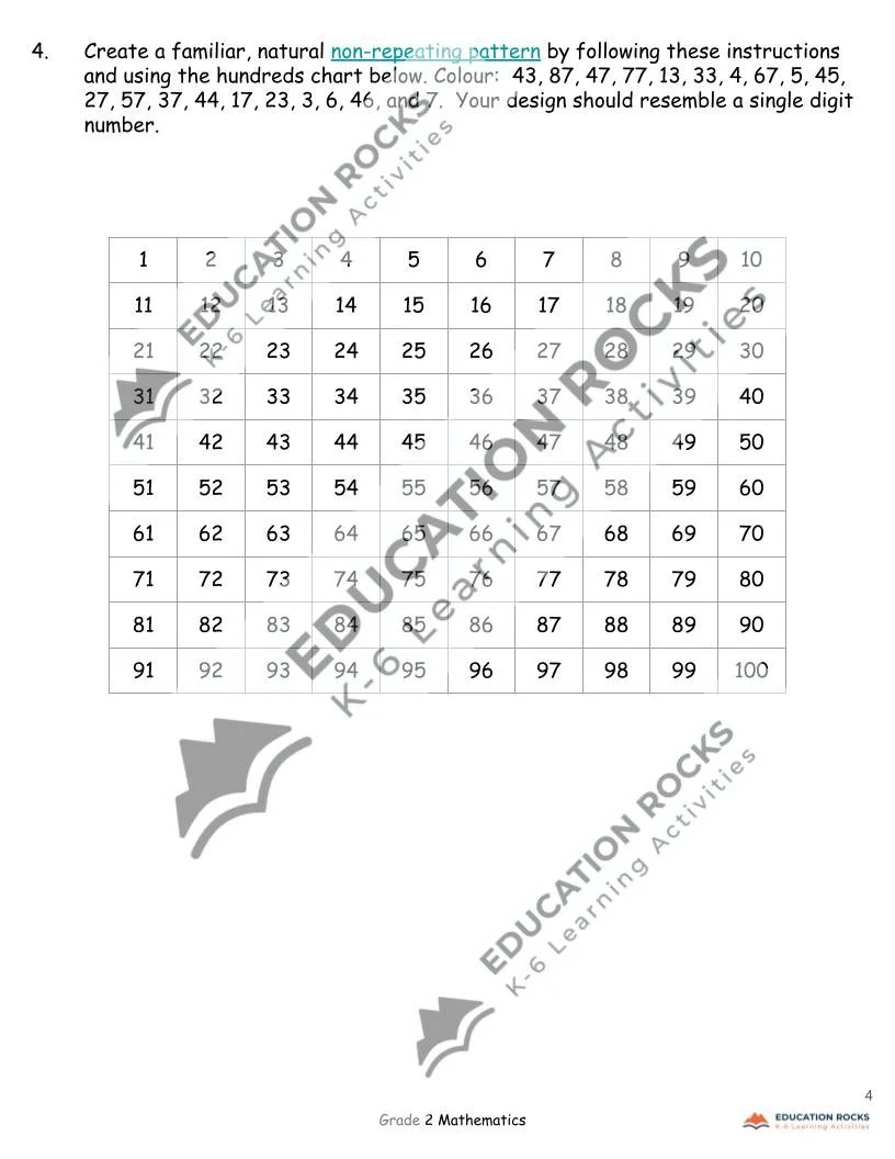 Grade 2 Math Repeating Patterns — Education Rocks