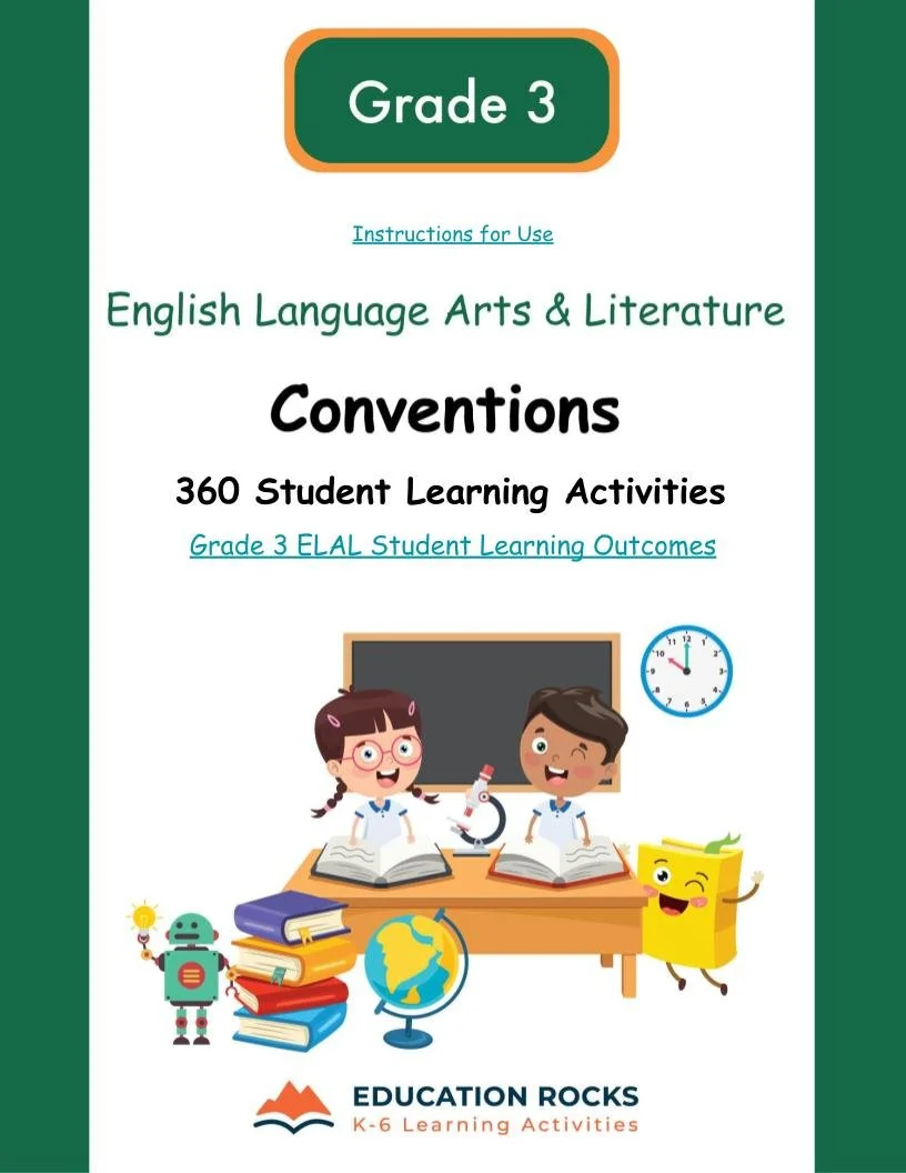 3rd Grade ELA Worksheets-Grammar+Conventions-180 Learning Activities-FREE.jpg