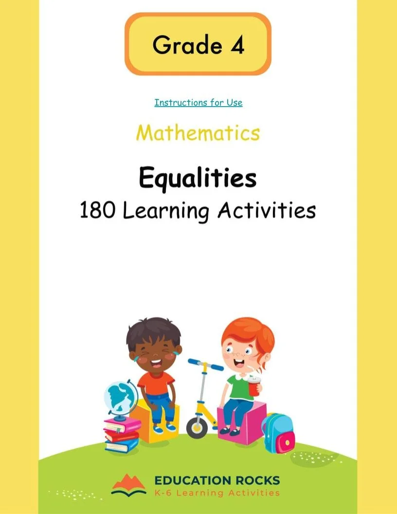 4th Grade MATH Worksheets-Equality + Inequality-180 Learning Activities-FREE.jpg