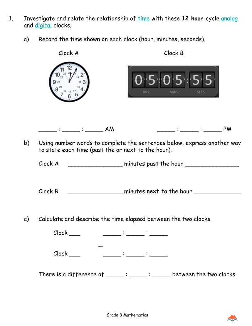 3rd Grade MATH Worksheets-Teaching Time-180 Learning Activities-FREE (1).jpg