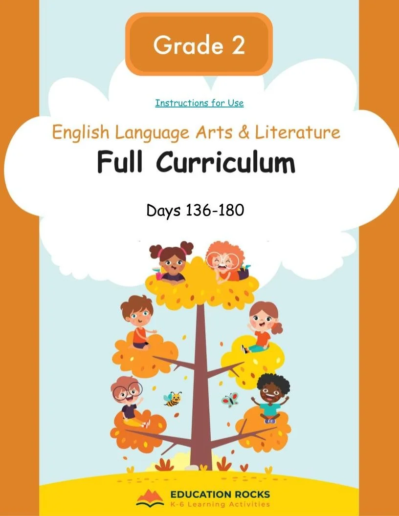 2nd Grade ELA Apr-Jun {Full Curriculum} 20+ Activities Each Day-FREE