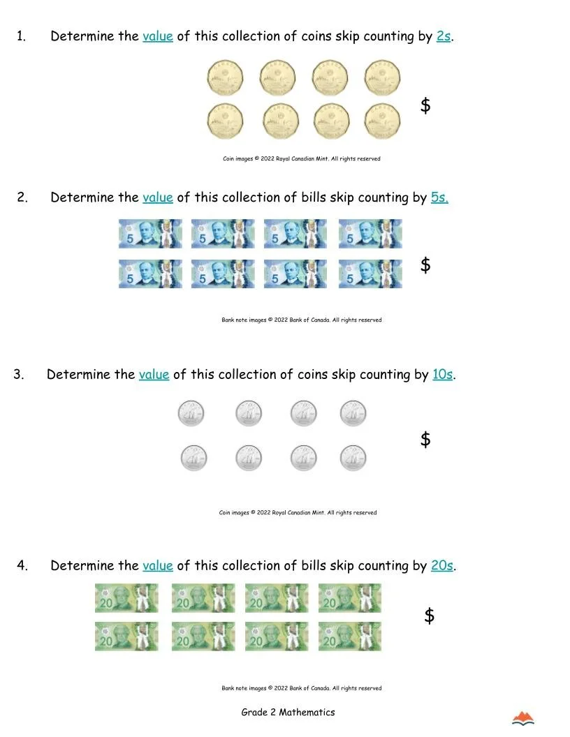 2nd Grade MATH Worksheets-Financial Mathematics-180 Activities-FREE (1).jpg