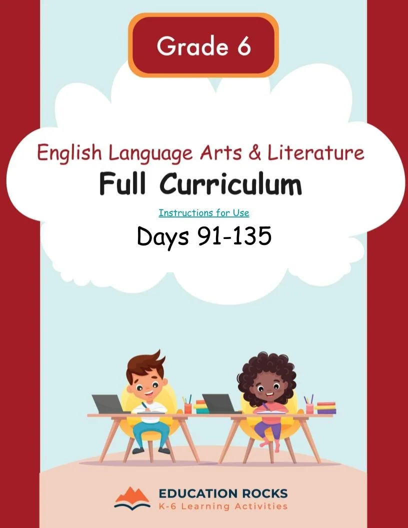 6th Grade ELA Feb-Apr {Full Curriculum} 13+ Activities Each Day-FREE
