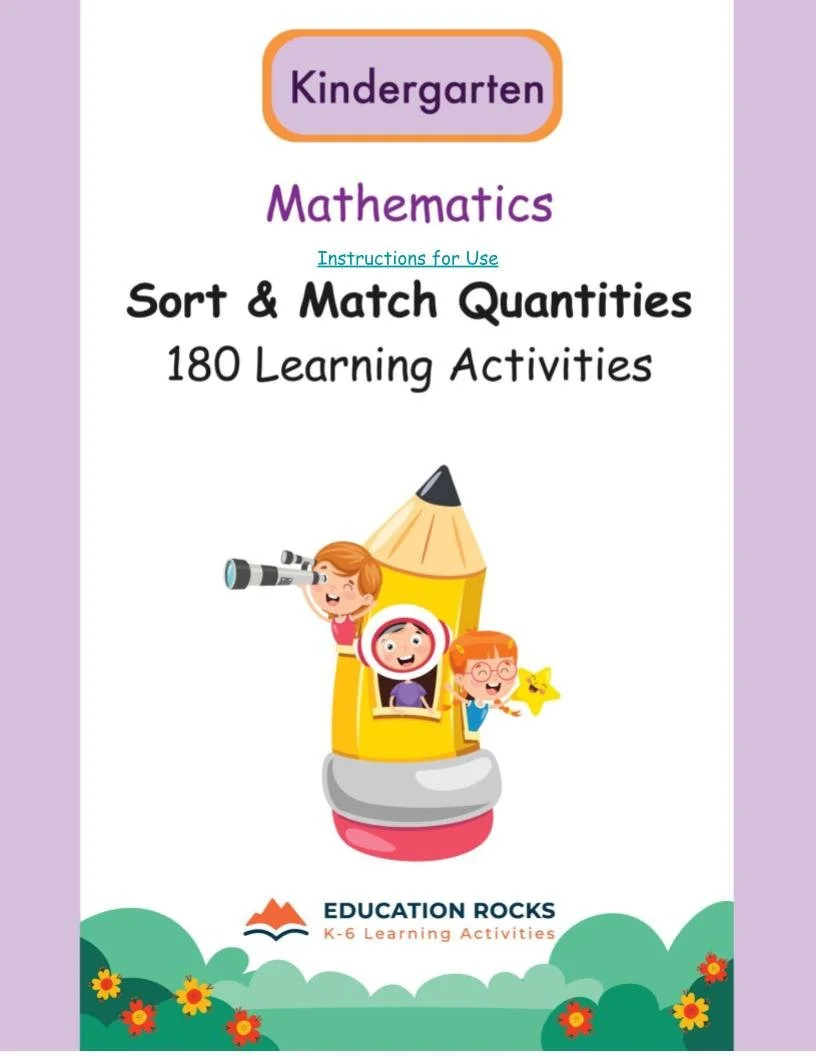 Kindergarten Math Sort and Match Quantities Unit Plans _ Alberta _ 180 Days _ No Prep.jpg