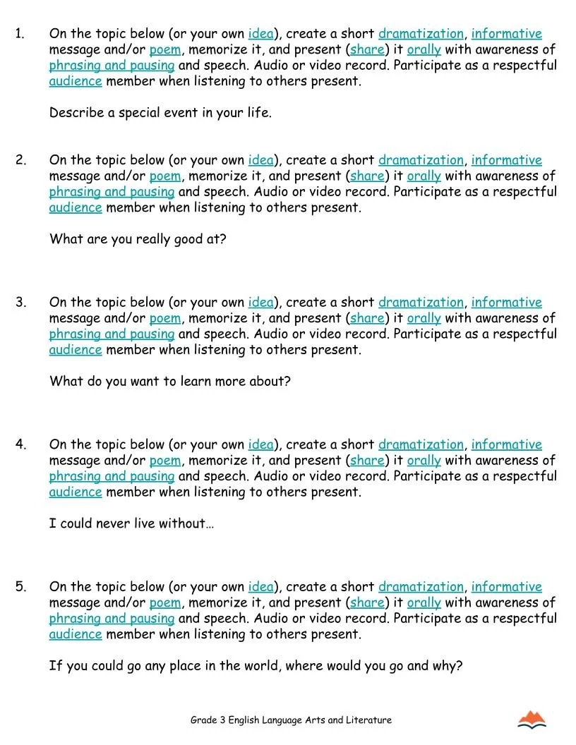 3rd Grade ELA Worksheets-Speaking+Listening -180 Learning Activities-FREE (5).jpg