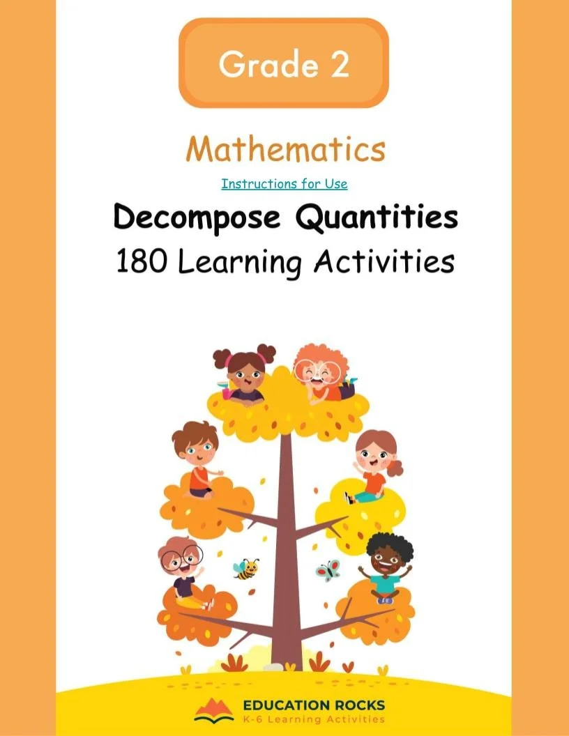 2nd MATH Worksheets-Composing+Decomposing Numbers 180 Activities-FREE
