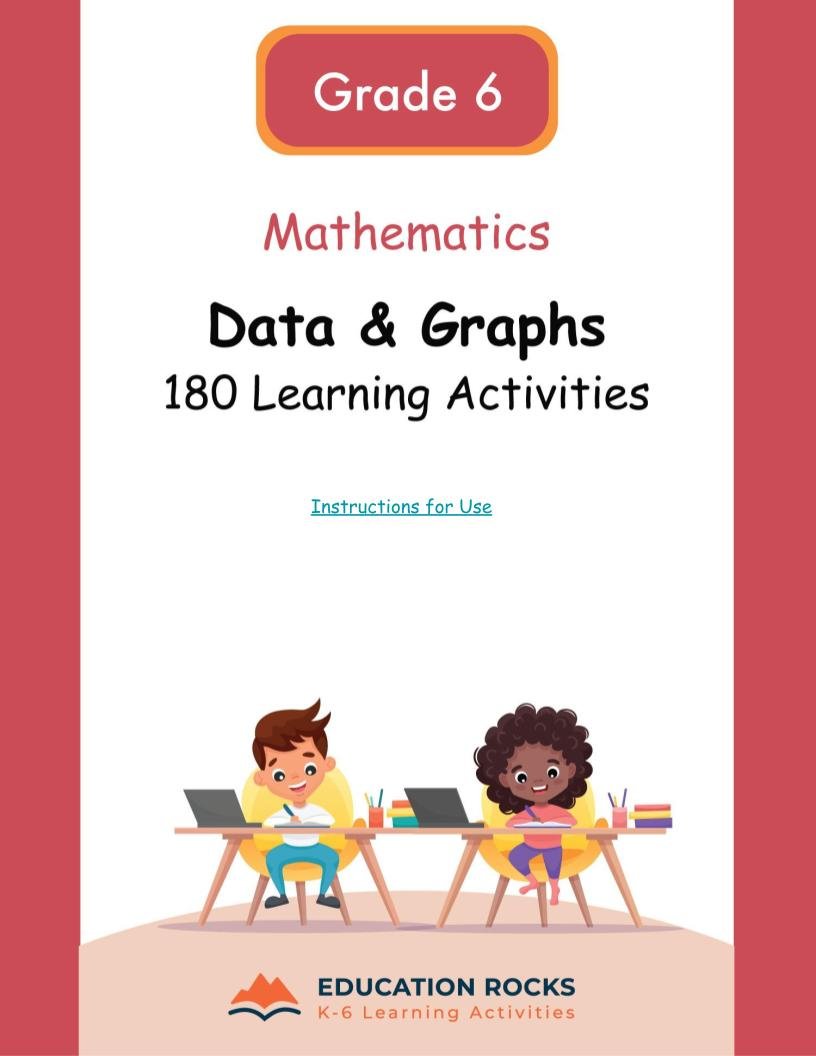 6th Grade MATH Worksheets-Data + Visuals-180 Learning Activities-FREE.jpg