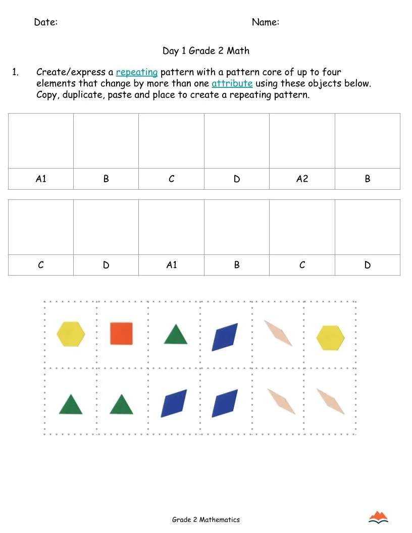 2nd Grade MATH Worksheets-Recurring Patterns-180 Activities-FREE (1).jpg