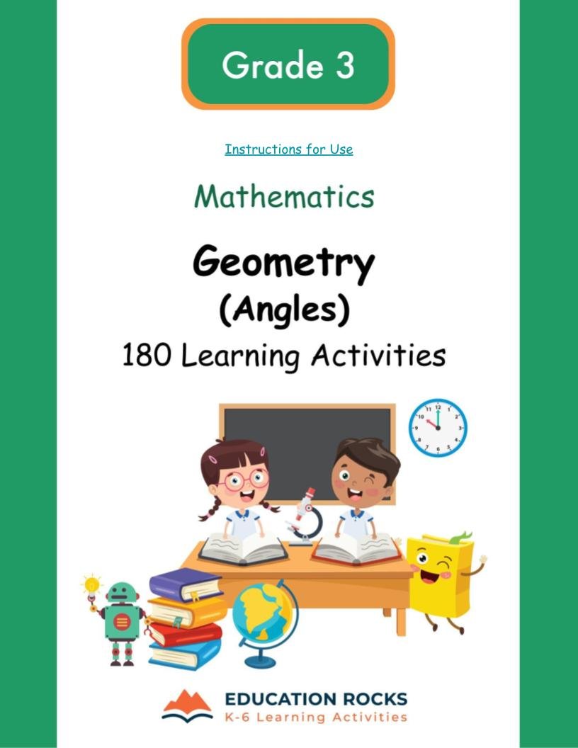 3rd MATH Worksheets-Geometric Properties (angles)-180 Activities-FREE.jpg