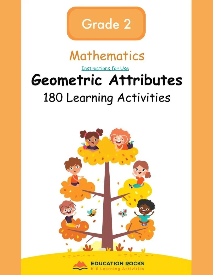 2nd Grade MATH Worksheets-Measuring Attributes-180 Learning Activities-FREE