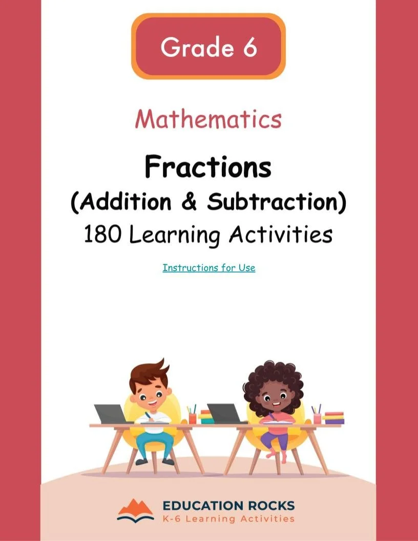6th MATH Worksheets-Adding + Subtracting Fractions-180 Activities-FREE.jpg
