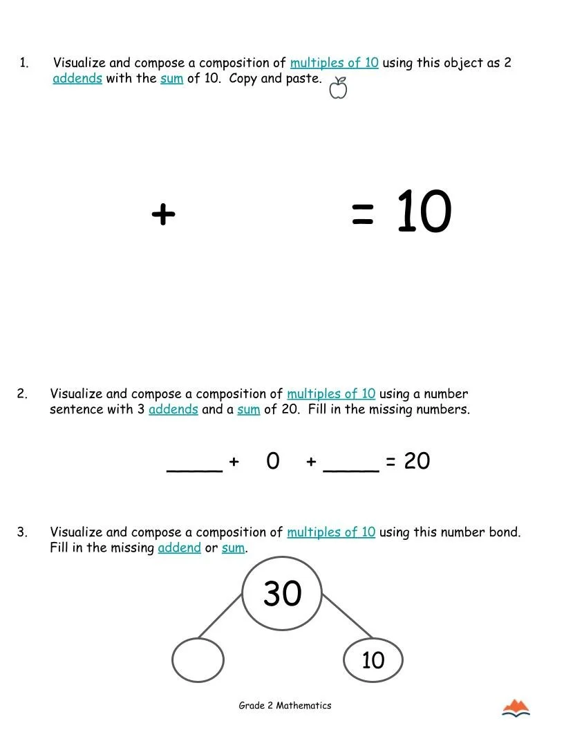 2nd Grade MATH Worksheets-Multiples of 10-180 Learning Activities-FREE (1).jpg