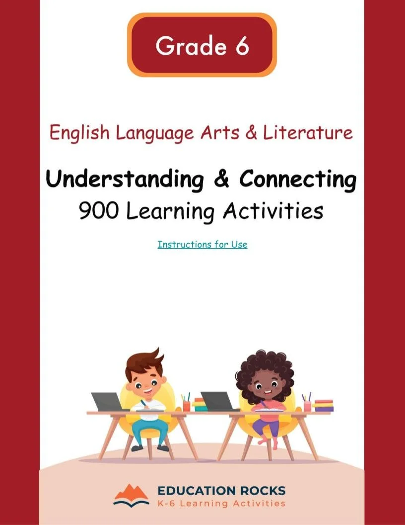 6th Grade ELA Worksheets-Reading Comprehension Unit-180 Activities-FREE