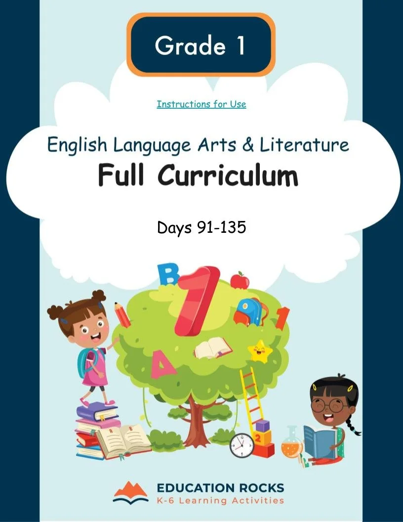 1st Grade ELA Feb-Apr {Full Curriculum} 20+ Activities Each Day-FREE