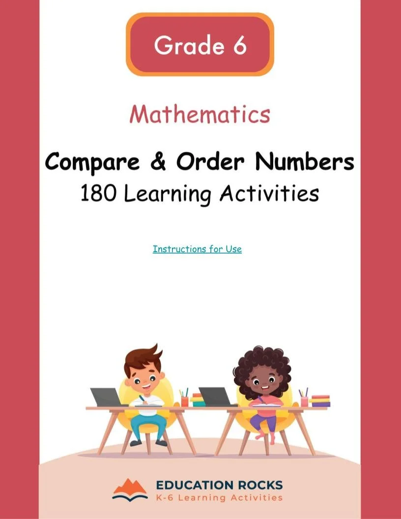 6th MATH Worksheets-Comparing + Ordering Numbers-180 Activities-FREE.jpg