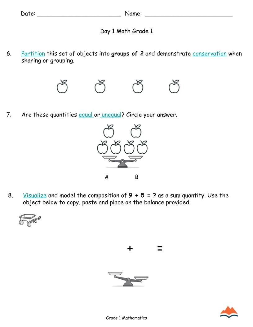 1st Grade MATH Sep-Jan {Full Curriculum} 20 Activities Each Day-No Prep (3).jpg