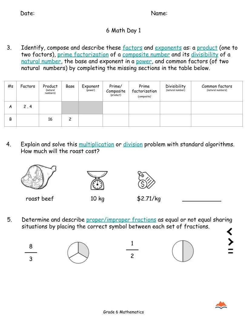 6th Grade MATH Sep-Jan {Full Curriculum} 14 Activities Each Day-FREE (3).jpg