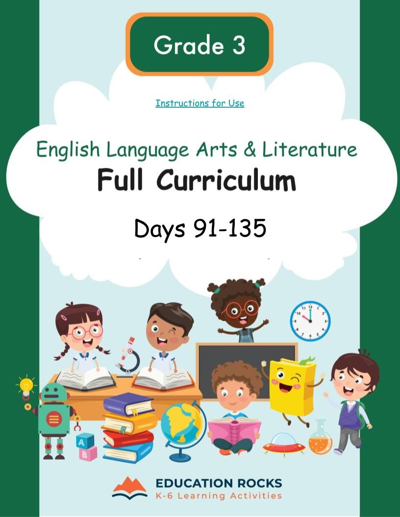 3rd Grade ELA Feb-Apr {Full Curriculum} 20+ Activities Each Day-FREE
