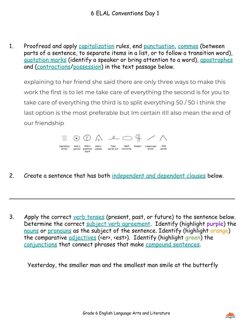 6th Grade ELA Worksheets-Grammar+Conventions-180 Learning Activities-FREE (1).jpg