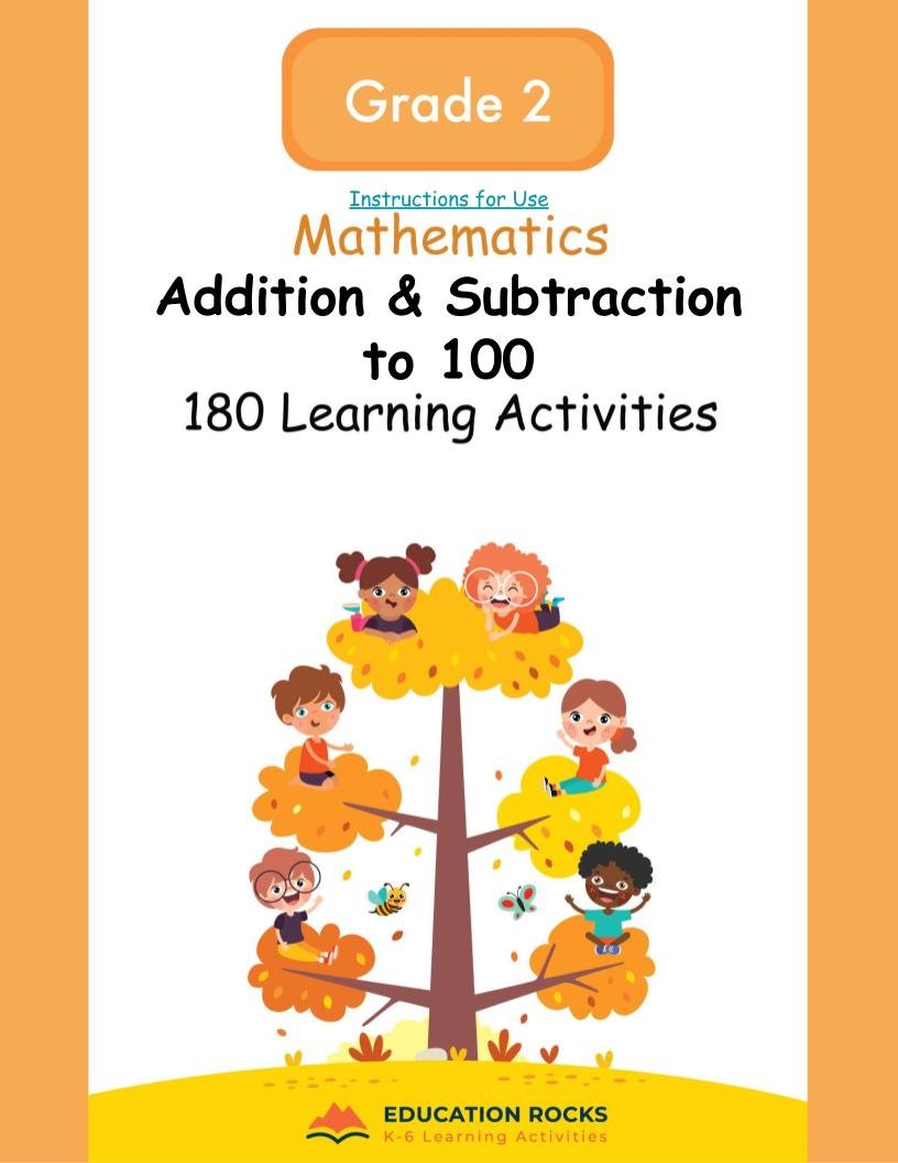 2nd Grade MATH Worksheets-Addition+Subtraction to 100-180 Activities-FREE.jpg