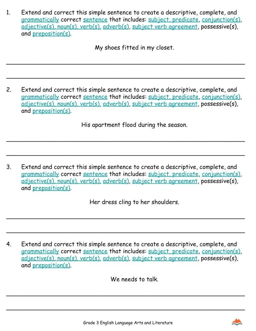 3rd Grade ELA Worksheets-Grammar+Conventions-180 Learning Activities-FREE (1).jpg