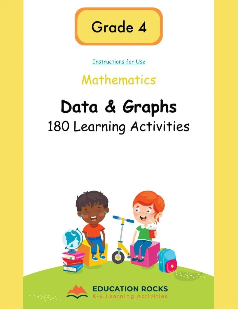 Grade 4 Math Data & Graphs Unit Plans | Alberta | 180 Days | No Prep