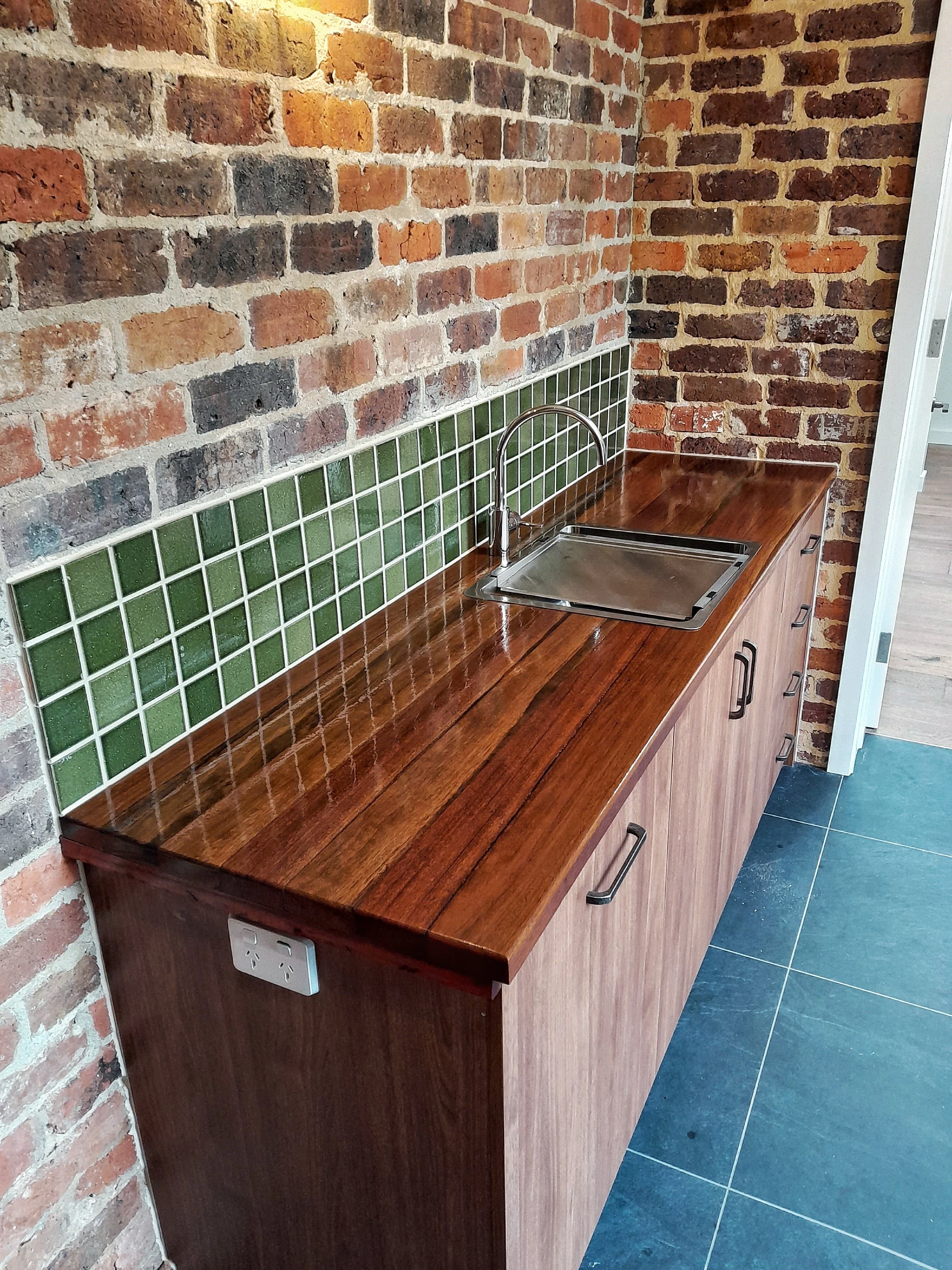 Spotted gum Benchtop in laundry
