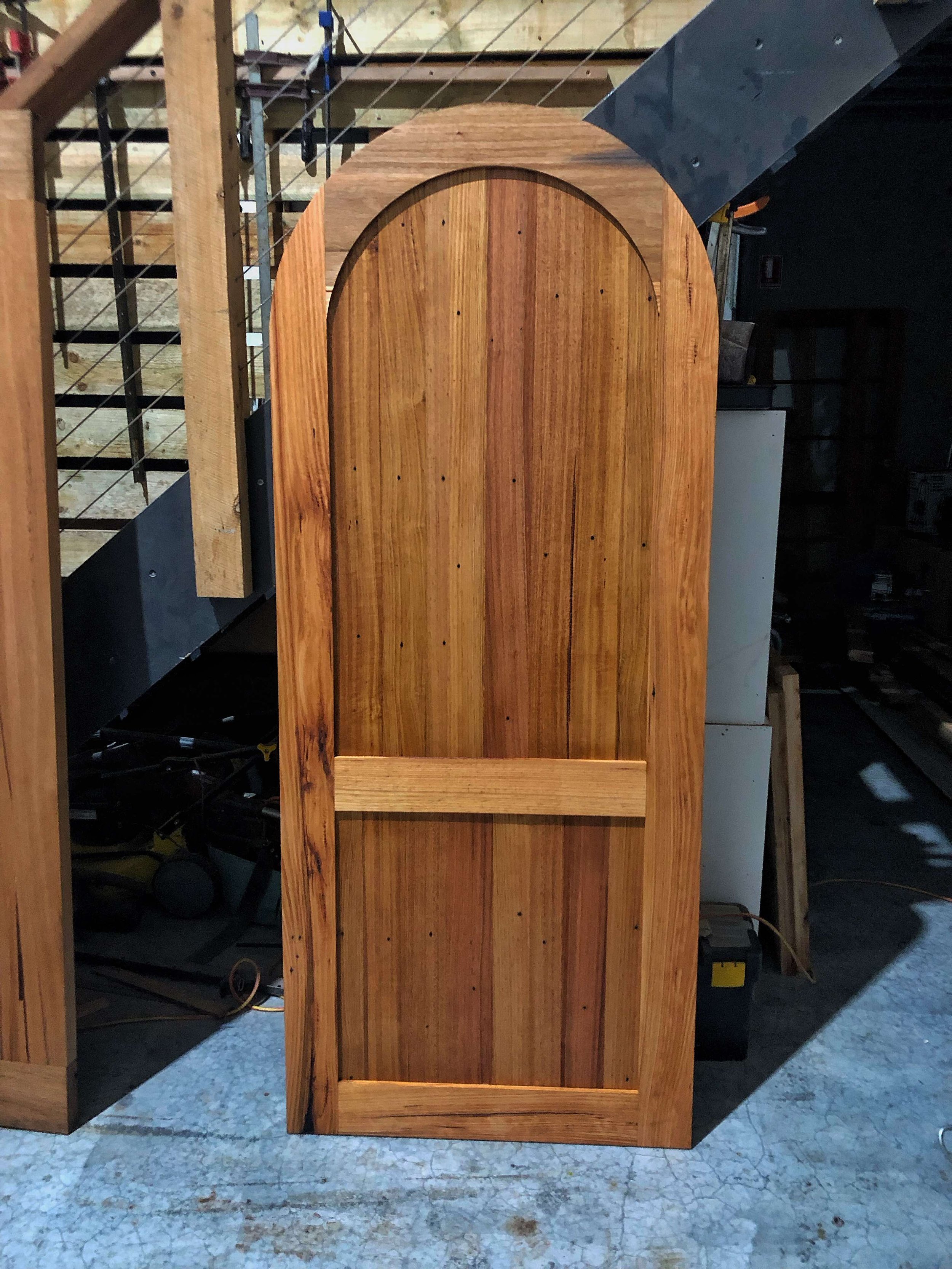 Recycled timber Arched door