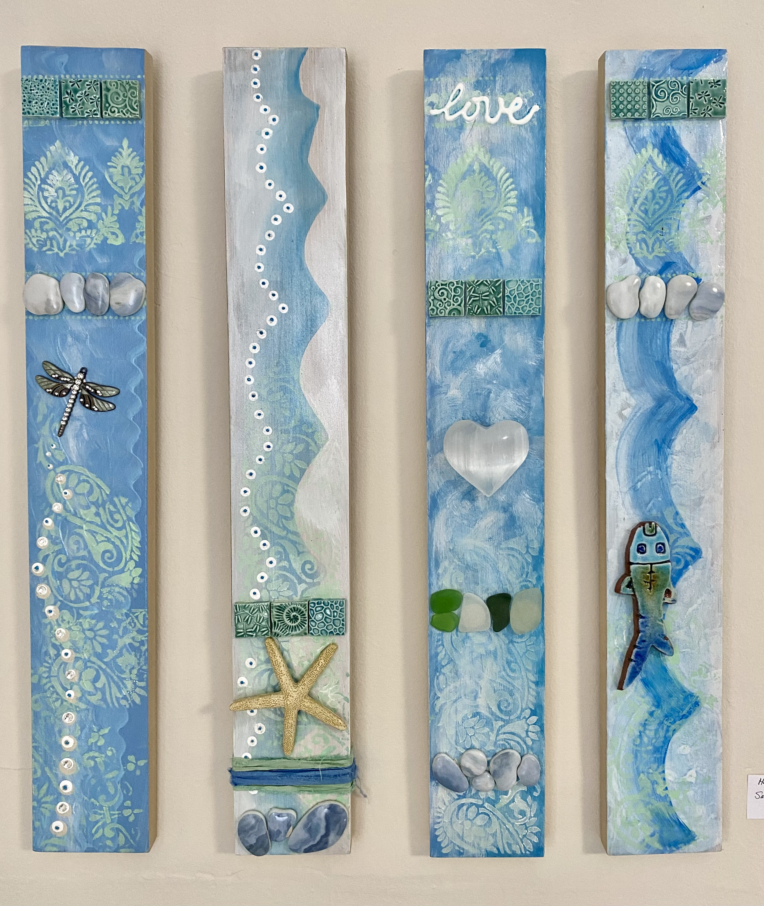 Along the Shore Set - Sacred Energy Totem Remembrance Artwork by Holly Eden Morrow