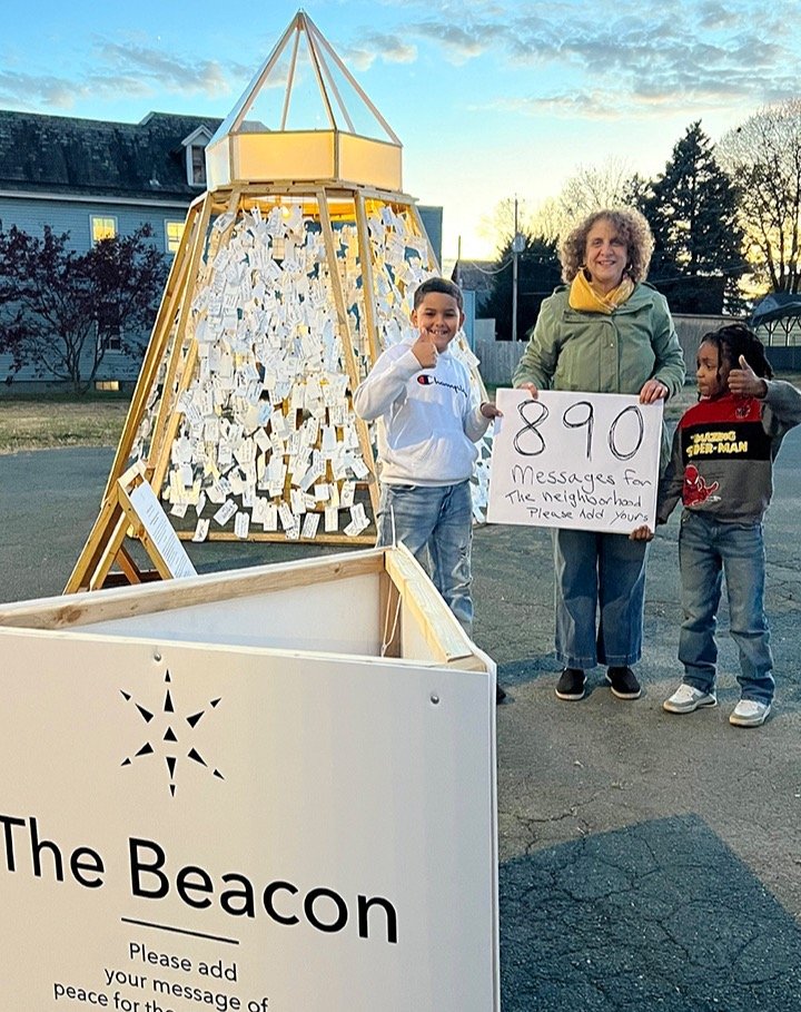 The Street Peace Project has been so uplifting by the people of this neighborhood. More than 900 messages in a little over a month! To be able to share with each other such positivity has been transformative for all of us.

The Beacon will be out for