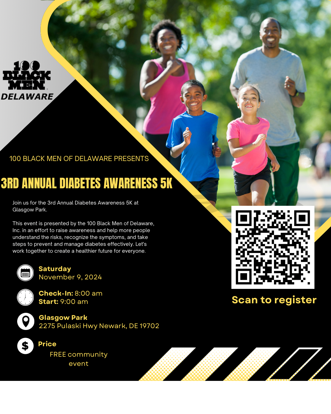 100 Black Men of Delaware Presents: 2nd Annual Diabetes Awareness 5k