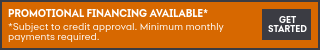 Promotional financing available banner, subject to credit approval