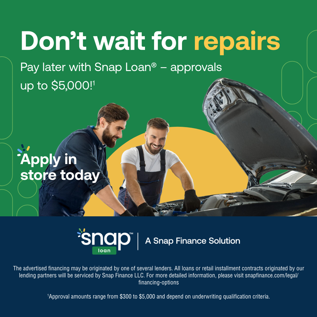 Snap Finance - pay later for repairs, apply in store today